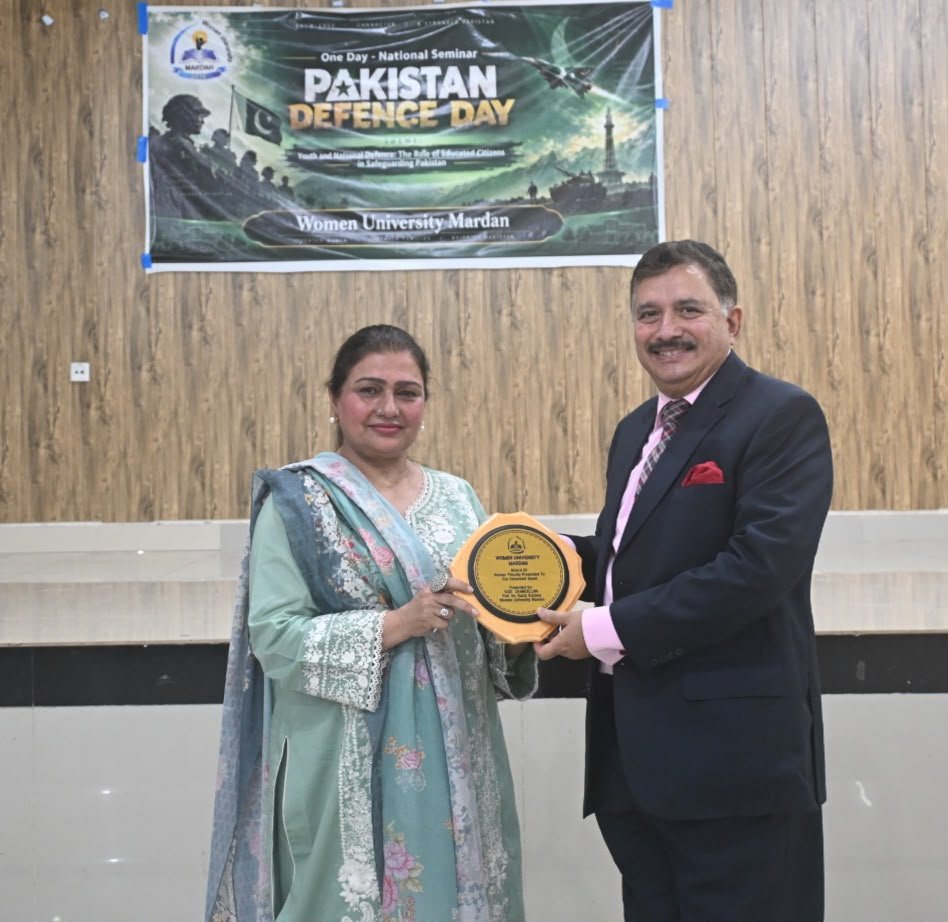 Women University Mardan Organizes National Seminar on Pakistan Defence Day  MARDAN, September 16, 2026: In continuation of Pakistan Defence Day activities, the Department of Political Science, Women University Mardan, organized a One-Day National Seminar 